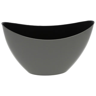 Deko Schale oval grau/schwarz|Schiefernoptik Größenwahl Kunststoff Pflanzschale Snackschale Obstschale