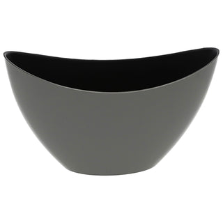 Deko Schale oval grau/schwarz|Schiefernoptik Größenwahl Kunststoff Pflanzschale Snackschale Obstschale