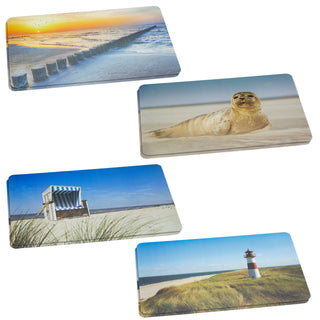 Platzmatte 8er Set "Maritim" 4 Motive á 2 Stück Platzset Tischauflage Tellerunterlage