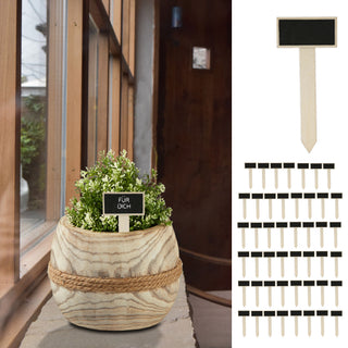 Blumenstecker 12er/48er Set Pflanzschilder Tafel Kreide Beetbeschriftungstafel Beet Kräuter Blumentopf