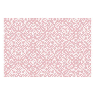 Platzmatten "Mandala" 8er Set 44x29cm eckig 4 Pastellfarben Tischset Platzset Tischauflage Tellerunterlage