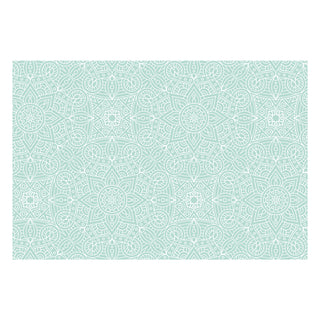 Platzmatten "Mandala" 8er Set 44x29cm eckig 4 Pastellfarben Tischset Platzset Tischauflage Tellerunterlage