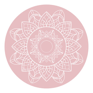 Platzmatten "Mandala" 8er Set Ø38cm rund 4 Pastellfarben Tischset Platzset Tischauflage Tellerunterlage