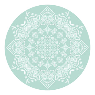 Platzmatten "Mandala" 8er Set Ø38cm rund 4 Pastellfarben Tischset Platzset Tischauflage Tellerunterlage