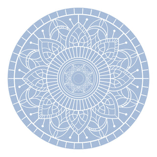 Platzmatten "Mandala" 8er Set Ø38cm rund 4 Pastellfarben Tischset Platzset Tischauflage Tellerunterlage