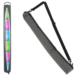 Kühltasche für Dosen grau 80cm Tragegurt verstellbar zum Umhängen Polyester Aluminium isoliert Getränkekühlbeutel