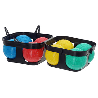 Boule Spiel Set 10teilig Kunststoff Wasserfüllung 8 Kugeln Ø7cm 2 Kugeln Ø3cm Aufbewahrungshalter Boccia