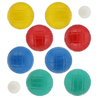 Boule Spiel Set 10teilig Kunststoff Wasserfüllung 8 Kugeln Ø7cm 2 Kugeln Ø3cm Aufbewahrungshalter Boccia