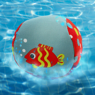 Wasserballset 3-tlg Bälle im Netz Ø7cm Polyester bunt Ball Fische Wasserspielzeug Wasserball