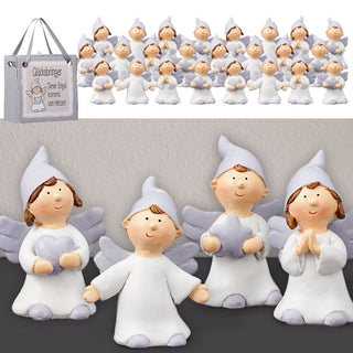 Schutzengel Display 24 Stück 4 Motiven Engel H5cm Tüte Glücksbringer Wunscherfüller Wegbegleiter Geschenktüte Engelchen