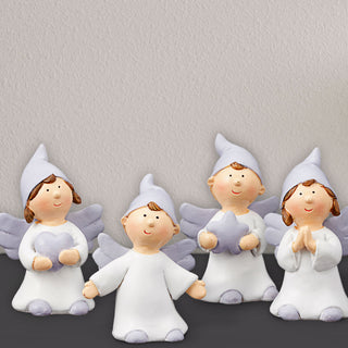 Schutzengel Display 24 Stück 4 Motiven Engel H5cm Tüte Glücksbringer Wunscherfüller Wegbegleiter Geschenktüte Engelchen