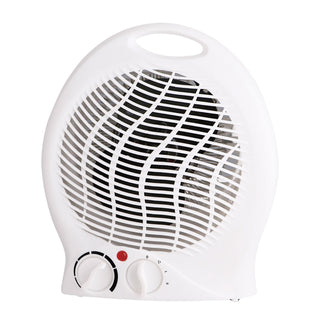 Heizlüfter weiß 1000W/2000W 22x25x13cm drei Heizstufen Kunststoff Kontrollleuchte Überhitzungsschutz Kippschutz Heizung mobil