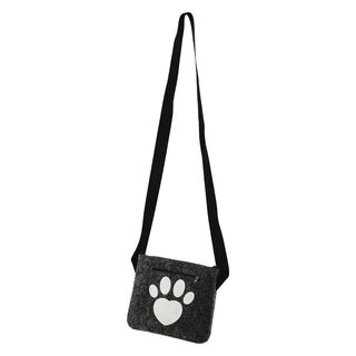 Hunde Leckerli Tasche Spruch "Pfote"/"BestFriends" hellgrau/anthrazit 22,5x19x1,5cm
