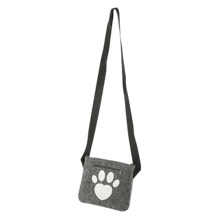 Hunde Leckerli Tasche Spruch "Pfote"/"BestFriends" hellgrau/anthrazit 22,5x19x1,5cm