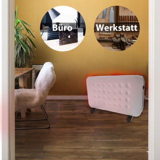 Konvektorheizung Style weiß schwarz 750/1250/2000W 60x40x26cm drei Heizstufe Stahlblech Temperatursteuerung Überhitzungsschutz AbschaltautomatikHeizung mobil