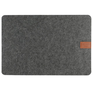 6x Tischset Filz mit Label beige/hell-/dunkelgrau 45x30cm Tischdekoration Platzdecken Filzuntersetzer Platzset runde Ecken