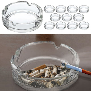 Glasaschenbecher Ø:10/12cm Glas Aschenbecher Ascher stapelbar Tischaschenbecher