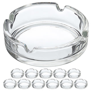 Glasaschenbecher Ø:10/12cm Glas Aschenbecher Ascher stapelbar Tischaschenbecher