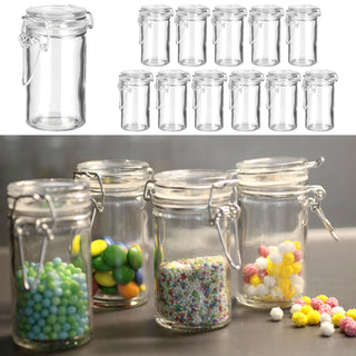 Vorratsglas Bügelverschluß schmal rund 12er Set 80ml Glas Metall Einmachglas Aufbewahrungsglas Vorratsglas Glasgefäß