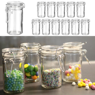 Vorratsglas Bügelverschluß schmal rund 12er Set 80ml Glas Metall Einmachglas Aufbewahrungsglas Vorratsglas Glasgefäß