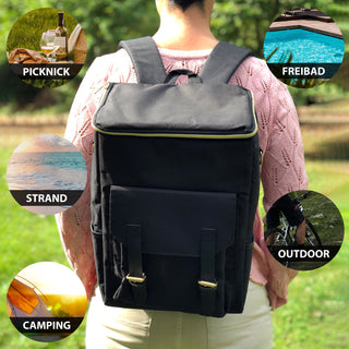 Thermorucksack 20 Liter 28x41x14cm schwarz Kühlrucksack Isoliertasche Rucksack Kühltasche