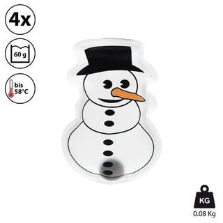 4x Taschenwärmer Wichtel/Schneemann Taschenheizkissen Wärmer Handwärmer Gelkissen wiederverwendbar