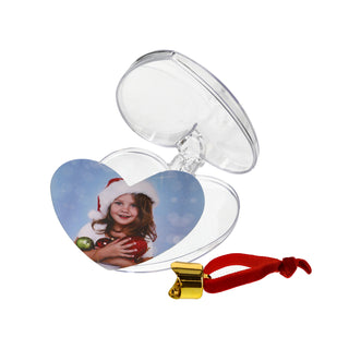 Christbaumkugeln für Fotos oder Geldgeschenke 3er Set Stern Herz Kugel Weihnachtsschmuck Weihnachtskugeln Hänger Baumschmuck Kugeln