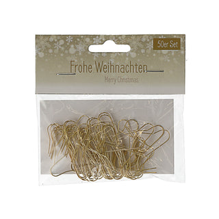 Weihnachtskugel Aufhänger gold/silber 4x50 Stück Metall Haken Kugelaufhänger Schnellaufhänger