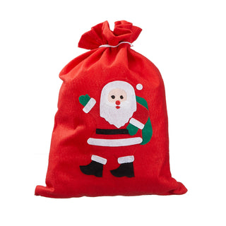 Geschenksack 3er Set 3 Motive 30x40cm Filz Santa Schneemann Bär Kordelzug Säckchen Stoffsack Beutel Geschenktasche