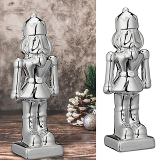 Deko Nussknacker Dolomit H19cm gold/silber Dekofigur Weihnachtsdekoration Figur Skulptur