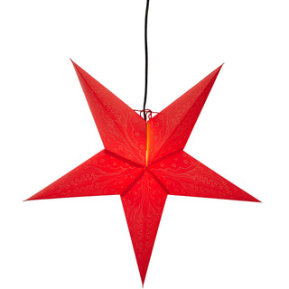 Papierstern 2er Set 60cm rot Fensterdeko faltbar XL Stern Weihnachtsstern Dekostern Stanzungen 201639