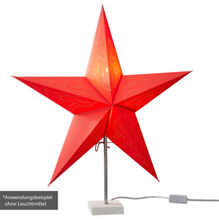 Papierstern 2er Set 60cm rot Fensterdeko faltbar XL Stern Weihnachtsstern Dekostern Stanzungen 201639
