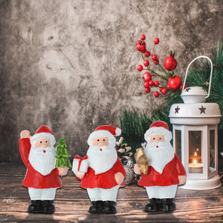 Mini Nikolaus Geschenktüte 24er Set Display H5cm Polyresin Tischdeko Gastgeschenk Geschenkdeko Weihnachtsmann Tannenbaum Stern Geschenk