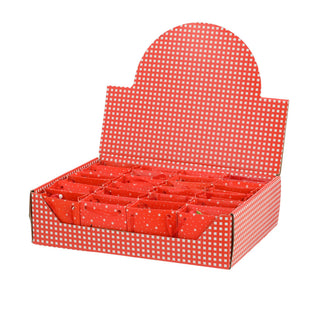 Mini Nikolaus Geschenktüte 24er Set Display H5cm Polyresin Tischdeko Gastgeschenk Geschenkdeko Weihnachtsmann Tannenbaum Stern Geschenk