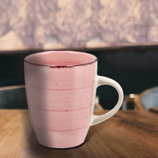 6x Kaffeebecher Steingut Farbwahl 360ml 9x11cm Tasse Becher Henkeltasse  Kaffeetasse Teetasse