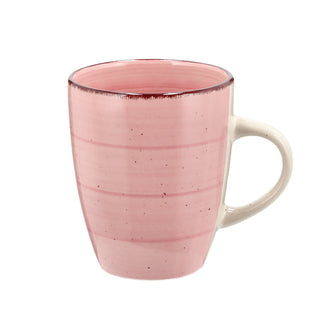 6x Kaffeebecher Steingut Farbwahl 360ml 9x11cm Tasse Becher Henkeltasse  Kaffeetasse Teetasse