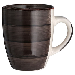 6x Kaffeebecher Steingut Farbwahl 360ml 9x11cm Tasse Becher Henkeltasse  Kaffeetasse Teetasse