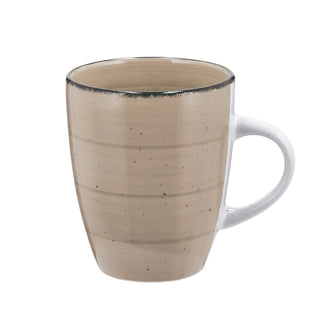 6x Kaffeebecher Steingut Farbwahl 360ml 9x11cm Tasse Becher Henkeltasse  Kaffeetasse Teetasse