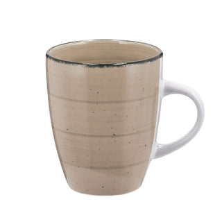 6x Kaffeebecher Steingut Farbwahl 360ml 9x11cm Tasse Becher Henkeltasse  Kaffeetasse Teetasse