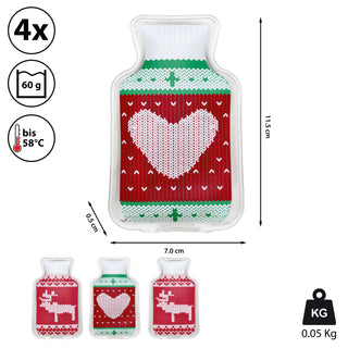 Taschenwärmer 4er Set Nordic 7x11,5cm Taschenheizkissen Wärmer Handwärmer Gelkissen wiederverwendbar
