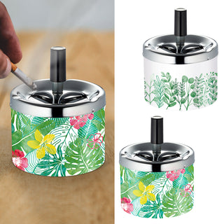 Drehaschenbecher Maritim-Design 2er Set 9x7cm Metall Aschenbecher Windaschenbecher Ascher Drehmechanismus