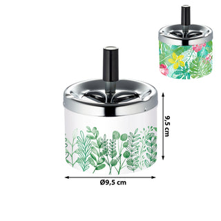 Drehaschenbecher Maritim-Design 2er Set 9x7cm Metall Aschenbecher Windaschenbecher Ascher Drehmechanismus