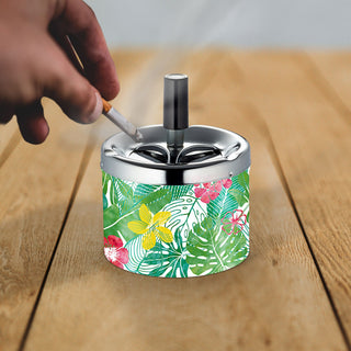 Drehaschenbecher Maritim-Design 2er Set 9x7cm Metall Aschenbecher Windaschenbecher Ascher Drehmechanismus