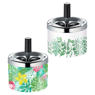 Drehaschenbecher Maritim-Design 2er Set 9x7cm Metall Aschenbecher Windaschenbecher Ascher Drehmechanismus