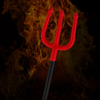 Dreizack Teufel Halloween 15x112cm schwarz rot Kunststoff Waffe zerlegt Speer Kostümzubehör