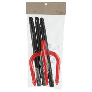 Dreizack Teufel Halloween 15x112cm schwarz rot Kunststoff Waffe zerlegt Speer Kostümzubehör