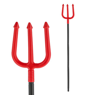 Dreizack Teufel Halloween 15x112cm schwarz rot Kunststoff Waffe zerlegt Speer Kostümzubehör