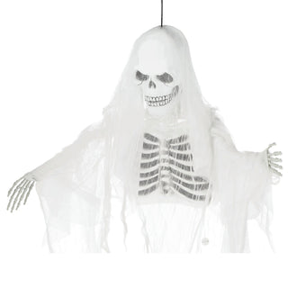 Geist mit Schleier animiert zum Aufhängen H140cm Sound LED Lichteffekt Berührungssensor Halloween-Party