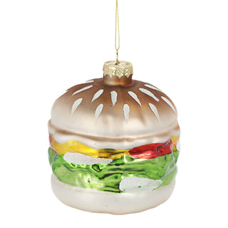 Christbaumschmuck Hot Dog handbemalt 10x3x4,5cm Glas bunt Glitzer Weihnachtsaufhänger Baumschmuck