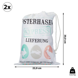 Beutel 2er Set Ostern Matchbeutel Sportbeutel Beutel Ostertüte Zugband Ostermotiv